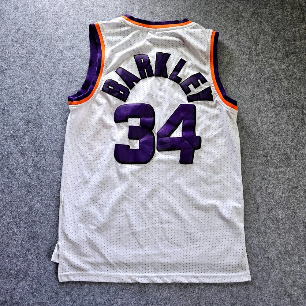 Adidas Phoenix Suns Charles Barkley 34 Hardwood Classics Jersey White Mens S